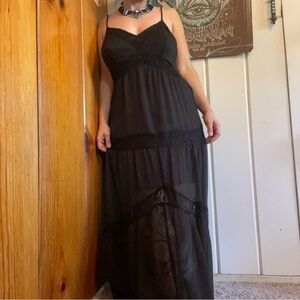 Black maxi dress